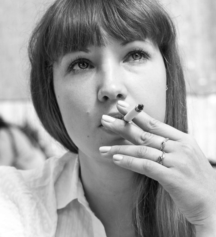 #2 Women With Bangs Smoking Cigarettes !!!! — 48